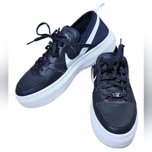 Nike Court Vision Alta TXT Sneaker Black/White Womens 9.5